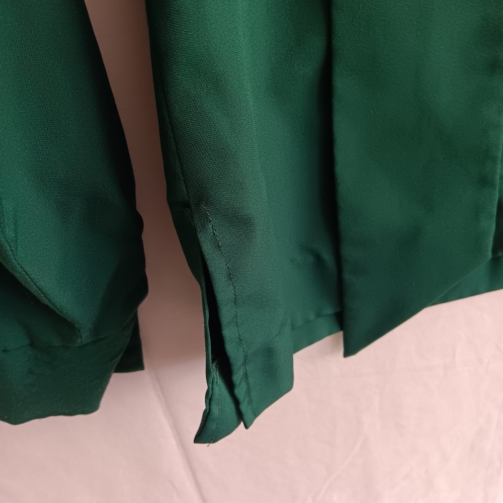 Careerlook Blouse Women Medium Green Excellent Vintage Tie Neck Button Up Top - Picture 4 of 9
